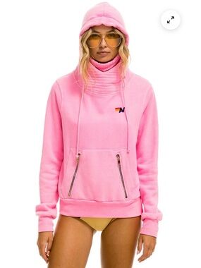 Aviator Nation Ninja Pullover Hoodie, Neon Pink, EUC, Unisex Small